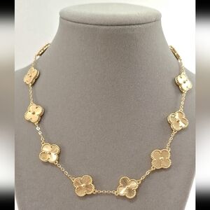 Gold Filled Multi Clovers necklace